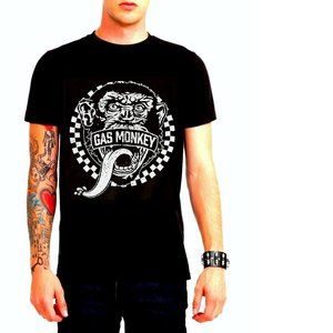 Gas Monkey Garage T-Shirt Classic Logo Vintage Style Official M NWT